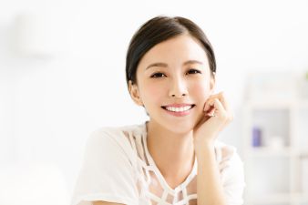 smiling calm woman